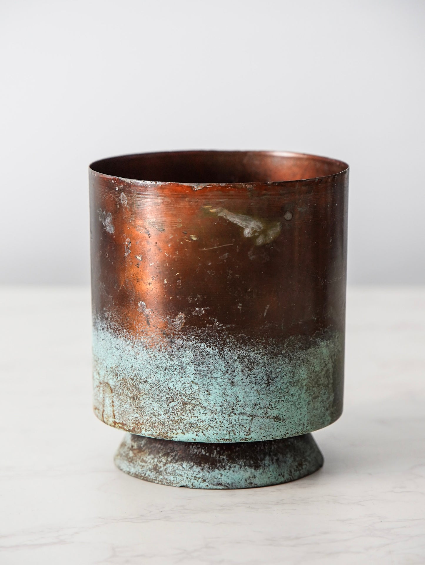 Copper Patina Planter Set