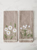 Floral Embroidered Tea Towels | Set of 2