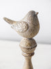 Resin Bird on Pedestal Set