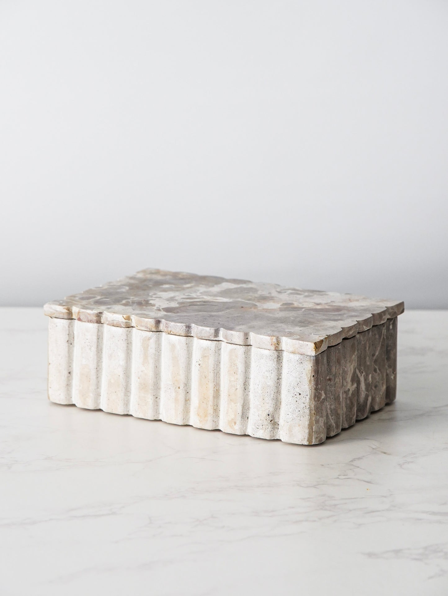Scalloped Marble Box