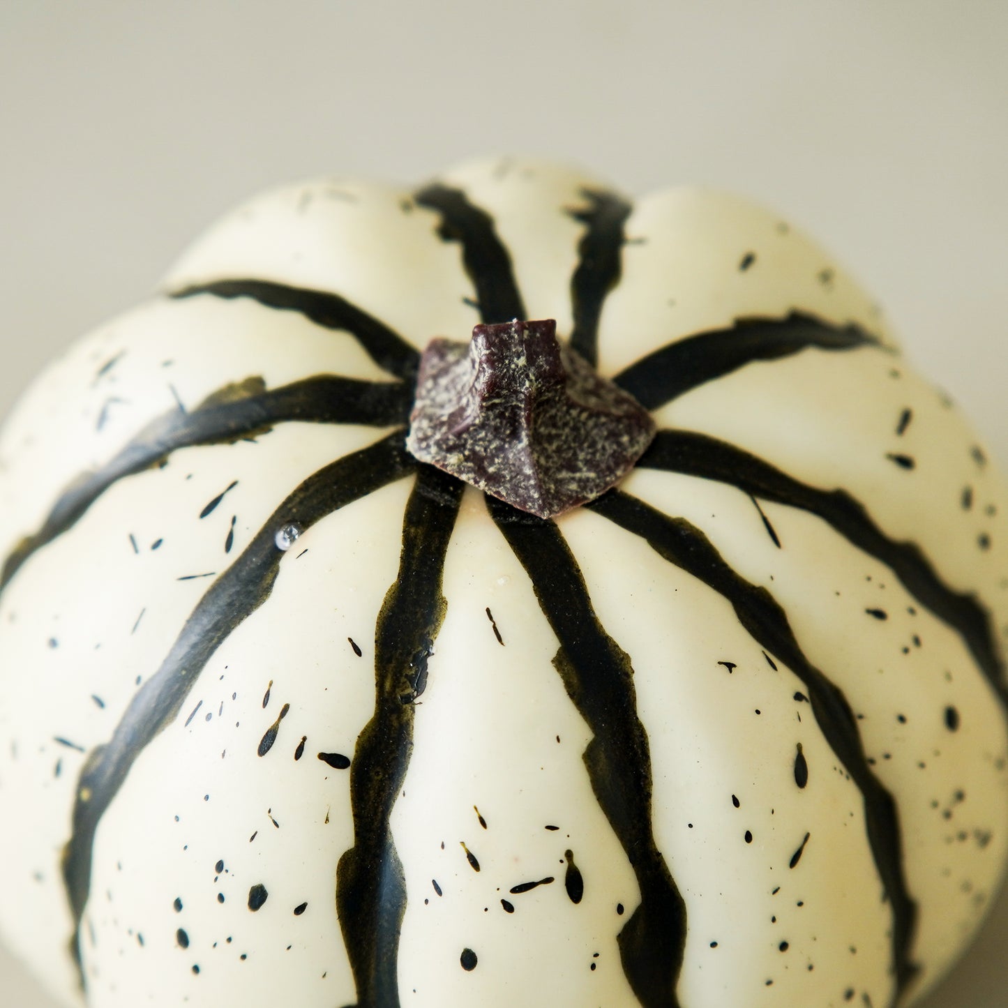 Striped Faux Pumpkin | Neutral Fall Decor