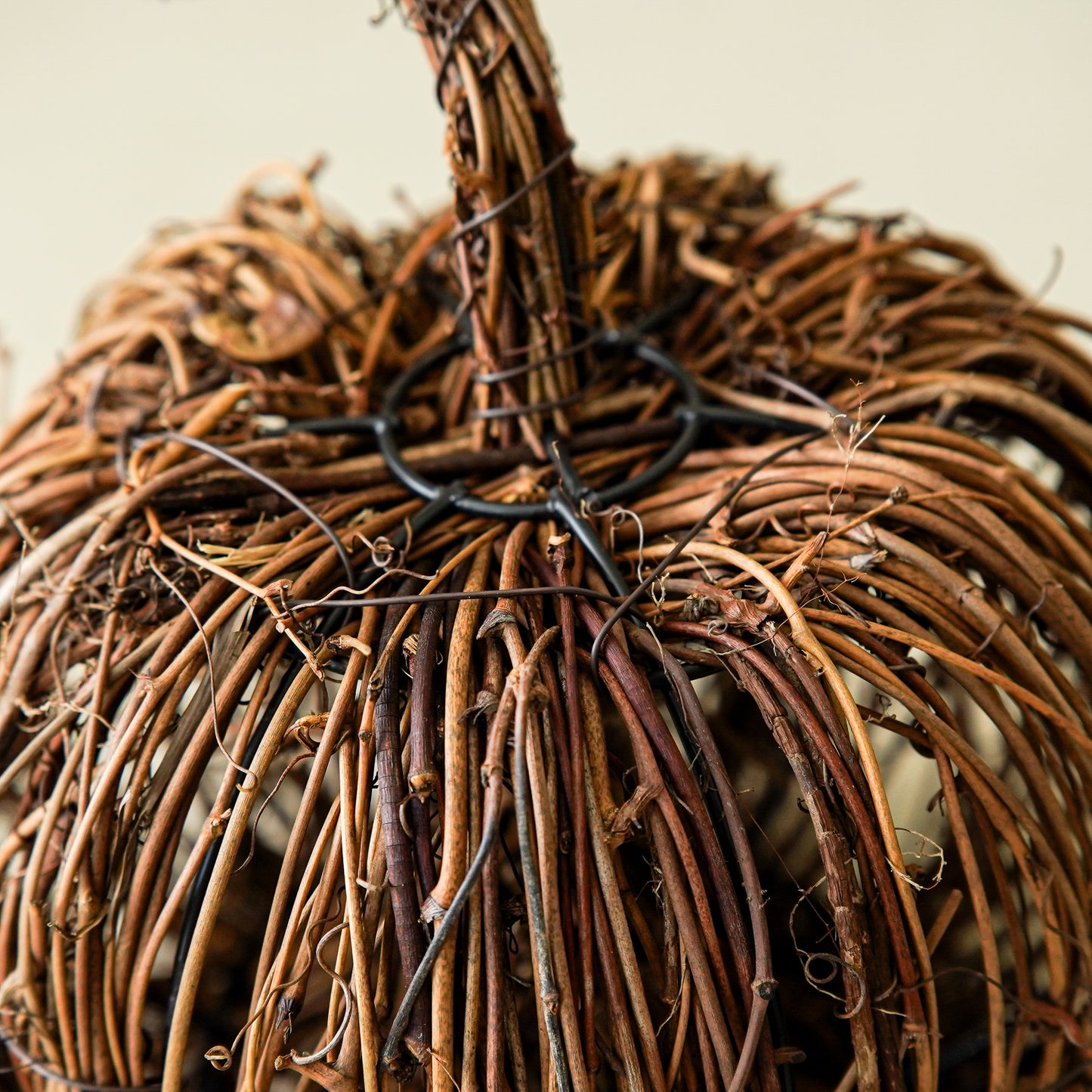 Rustic Twig Pumpkin Decor | Large