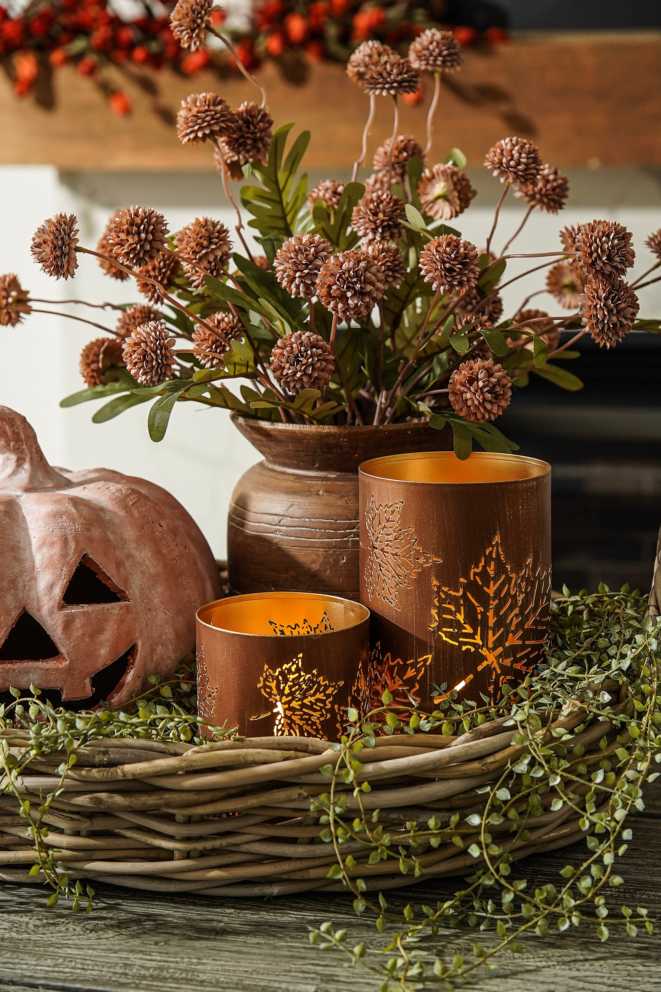 Taupe Fall Thistle Stem Bunch