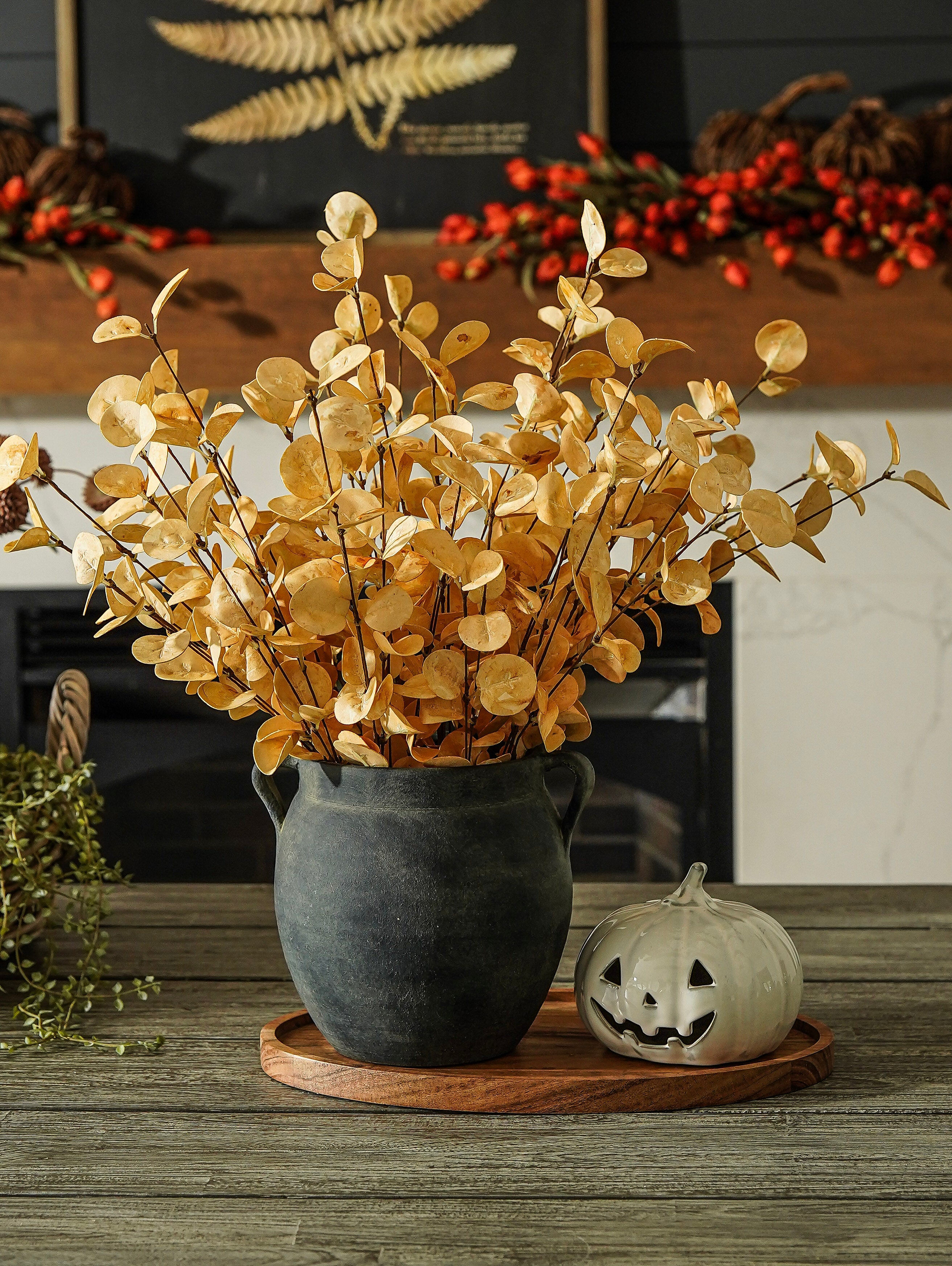 Golden Wheat Eucalyptus Stem