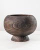 Carved Paulownia Wood Pedestal Bowl