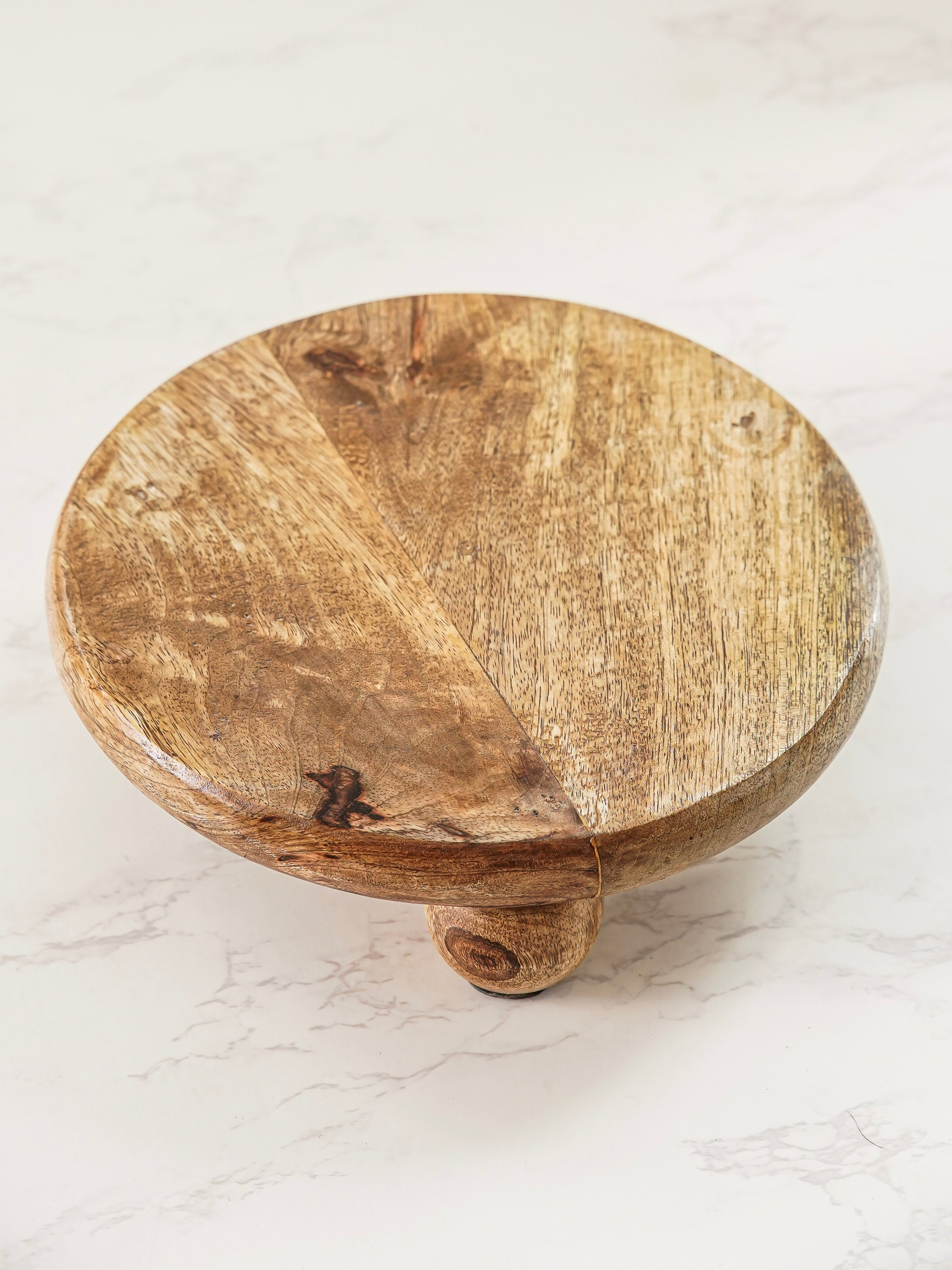 Carved Mango Wood Pedestal Riser