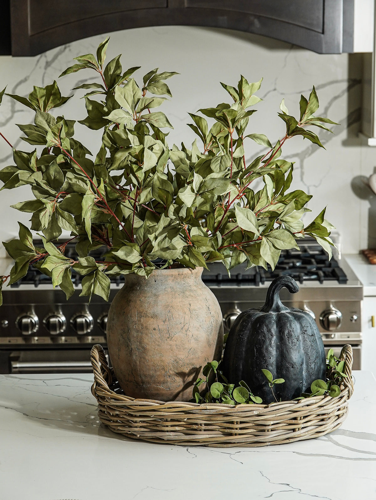 Black Terracotta Pumpkin | Large