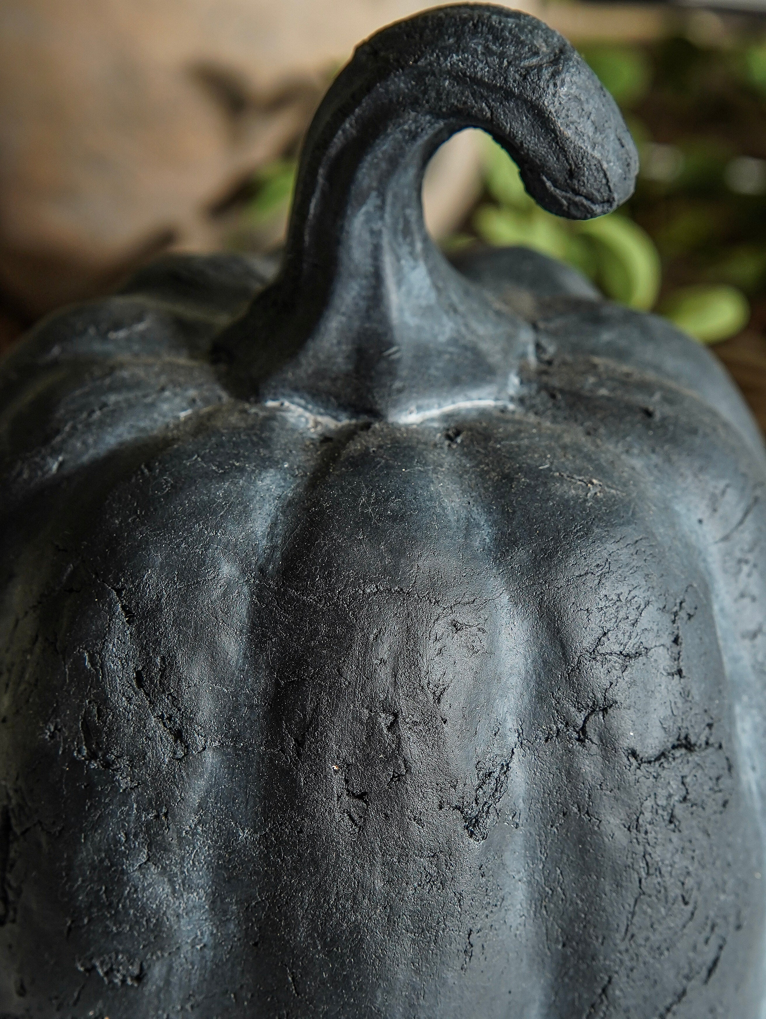 Black Terracotta Pumpkin | Large