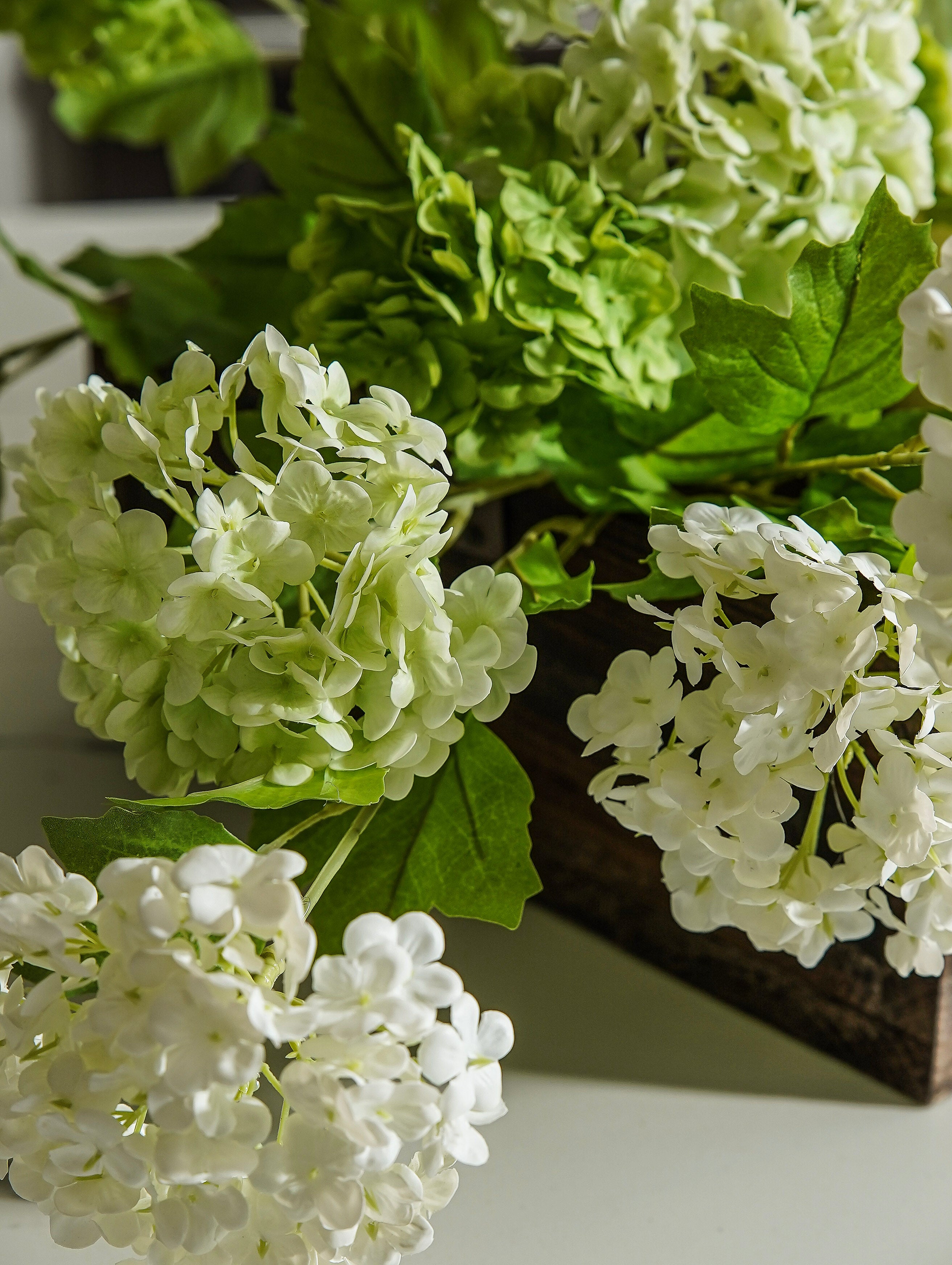 Real Touch White Snowball Hydrangea