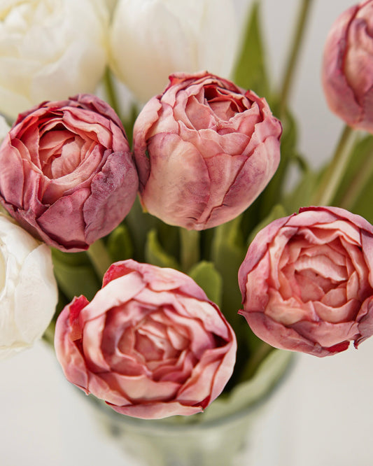 Dried-Look Mauve Tulip Bunch