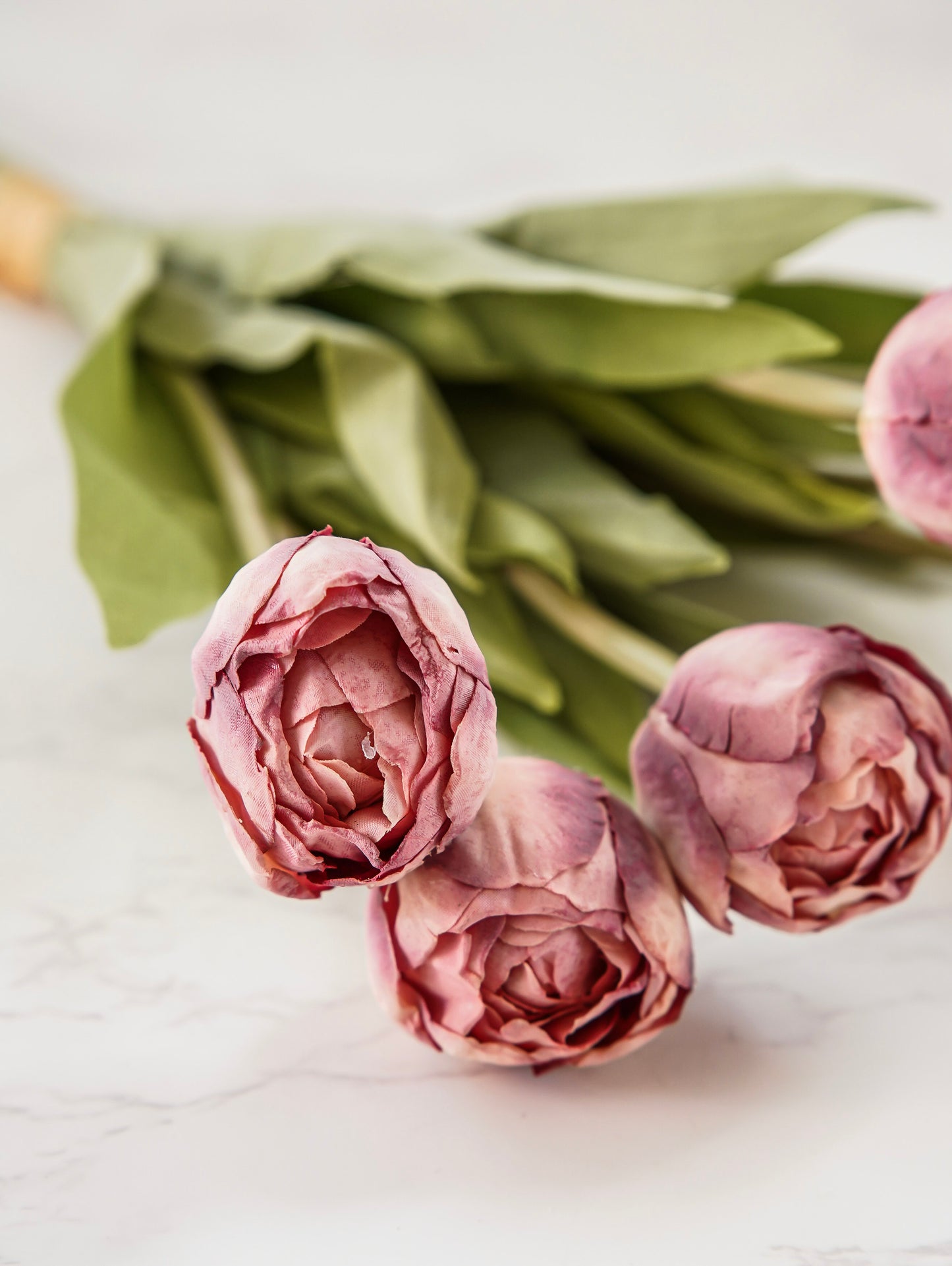 Dried-Look Mauve Tulip Bunch
