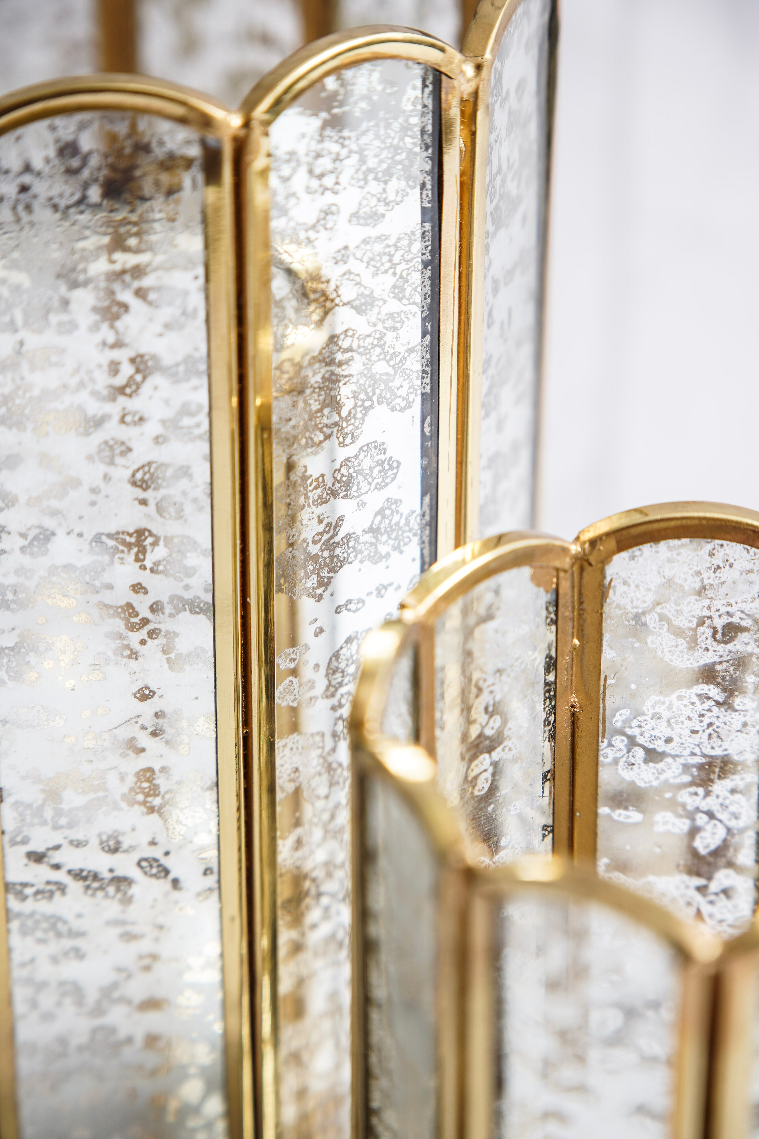 Brass and Glass Candle Holder