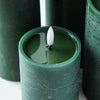 Textured Green Flameless Pillar Candle