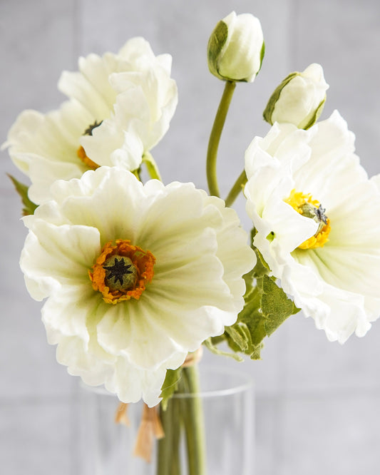 Real Touch Poppy Bundle | White