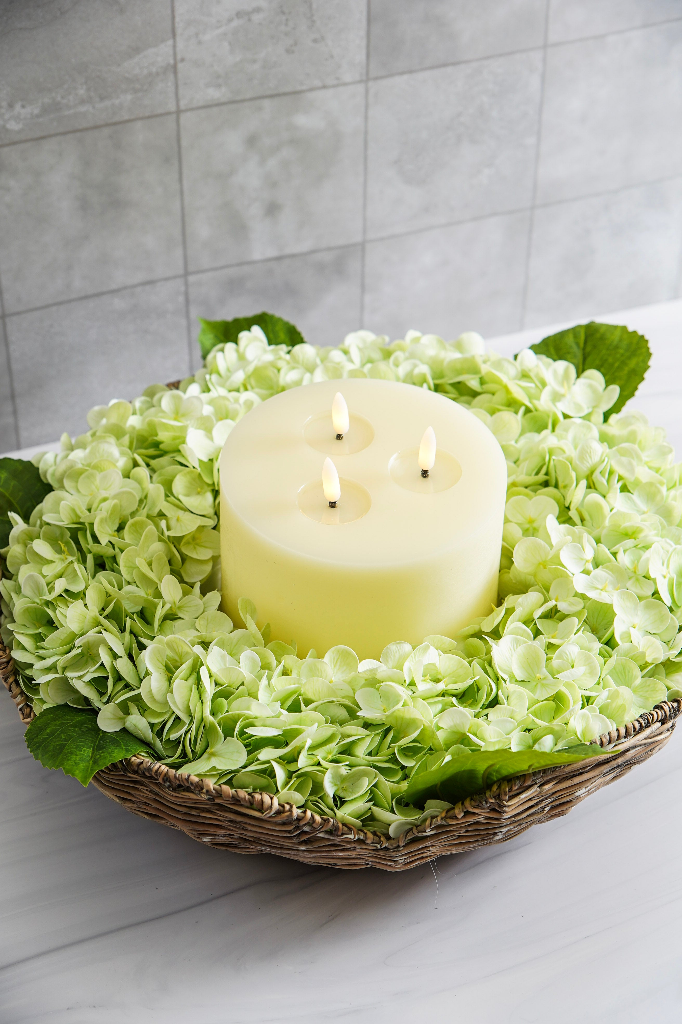 Large Flameless Wax Candle