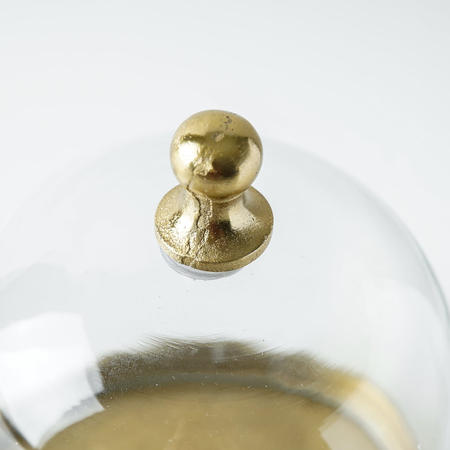 Glass Cloche with Gold Base
