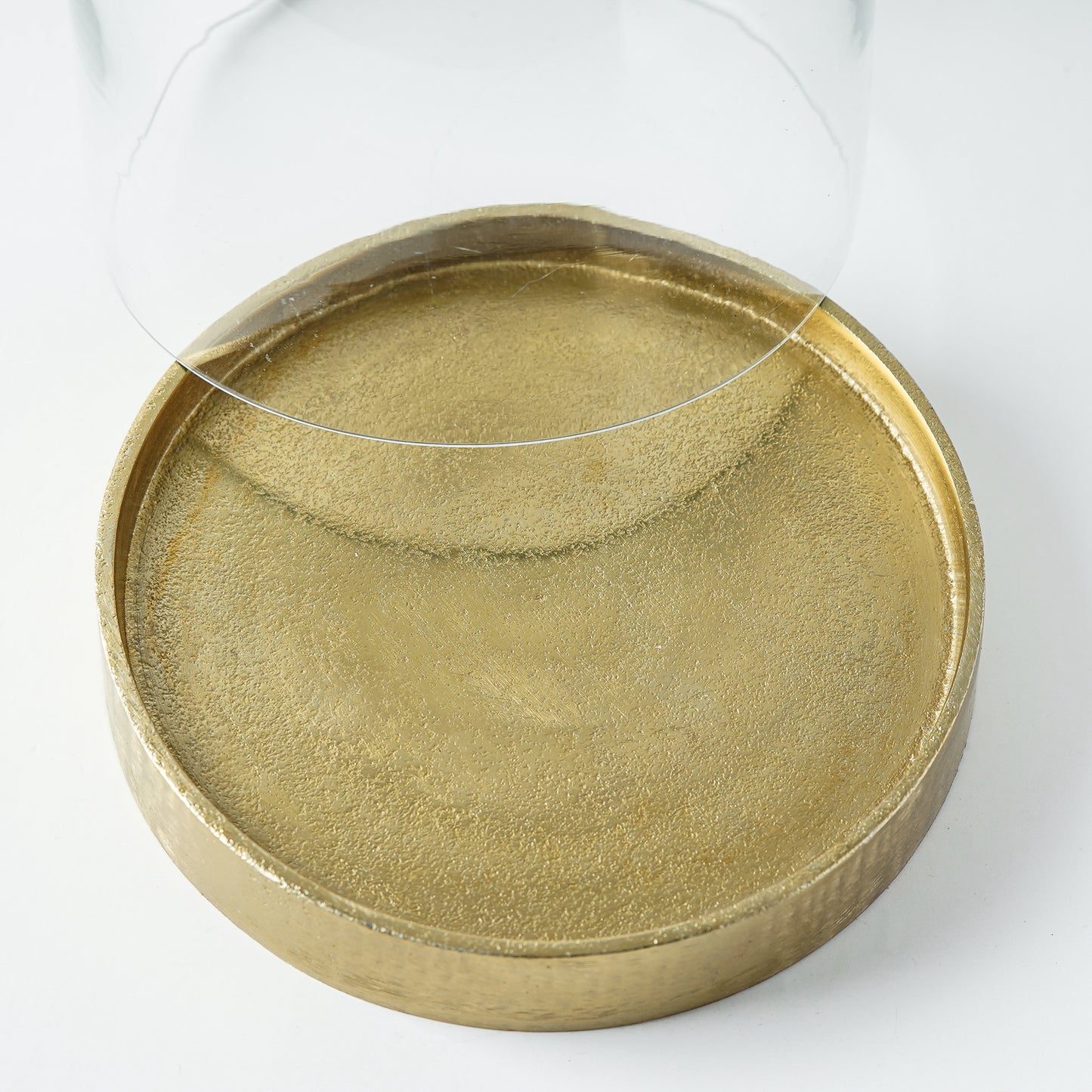 Glass Cloche with Gold Base
