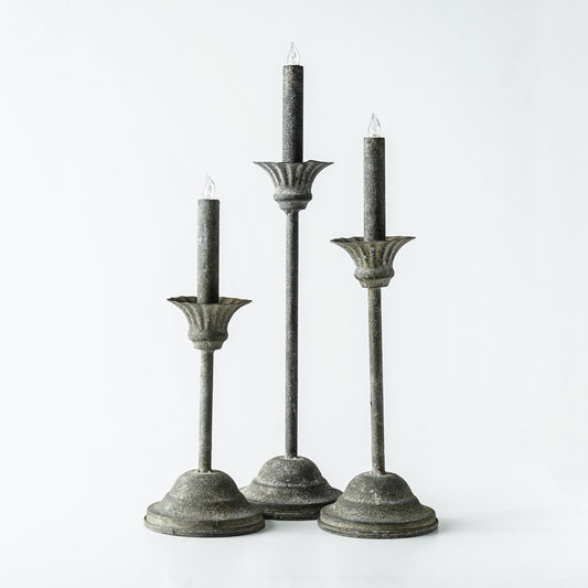 Ester Iron Taper Candle Holder