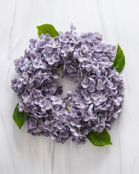 Real Touch Hydrangea Candle Ring | Lilac
