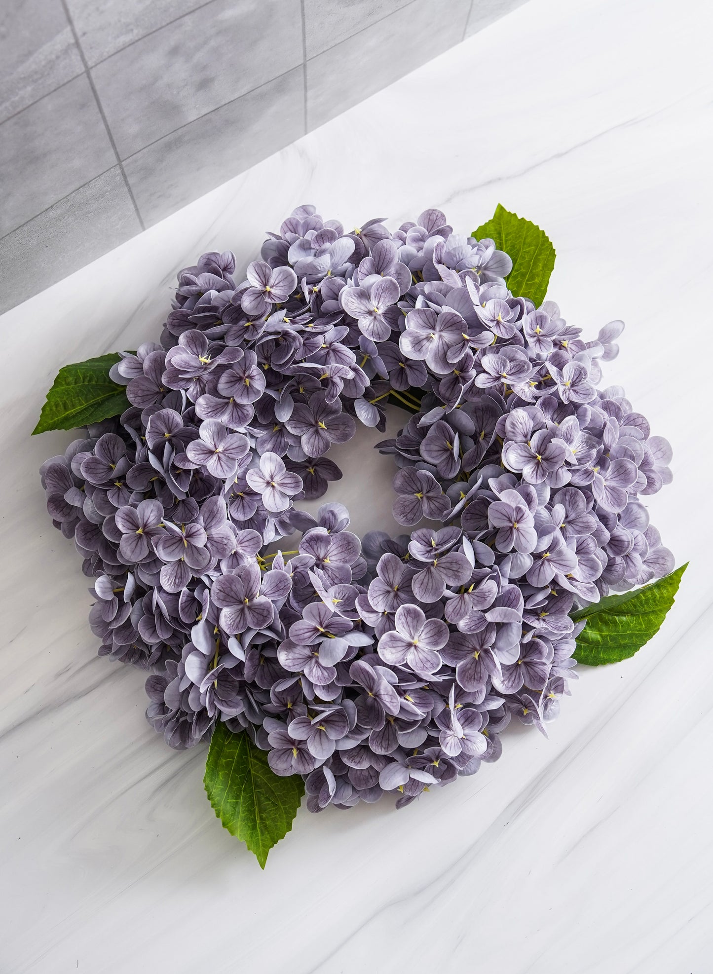 Real Touch Hydrangea Candle Ring | Lilac