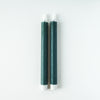Textured Green Flameless Taper Candle | Set of 2