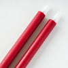 Textured Red Flameless Taper Candle | Set of 2