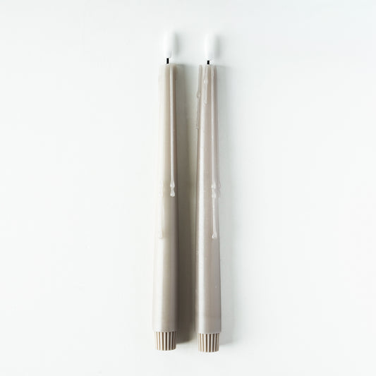 Drip Taper Candle Set | Taupe
