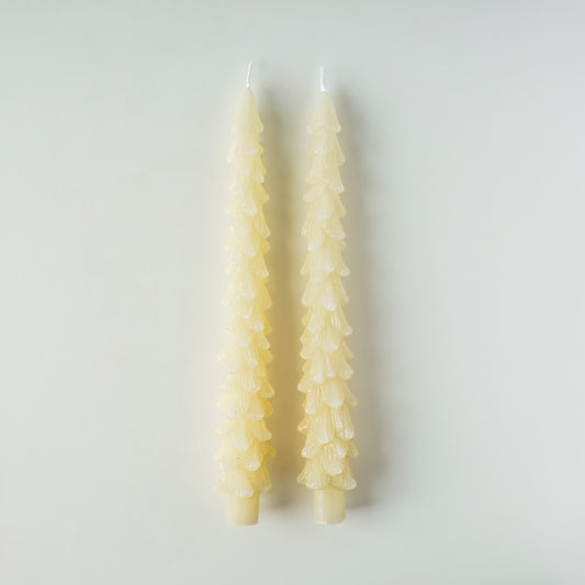Christmas Tree Taper Candle | Set of 2
