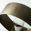 Antique Brass Glass Hurricane Candle Holder