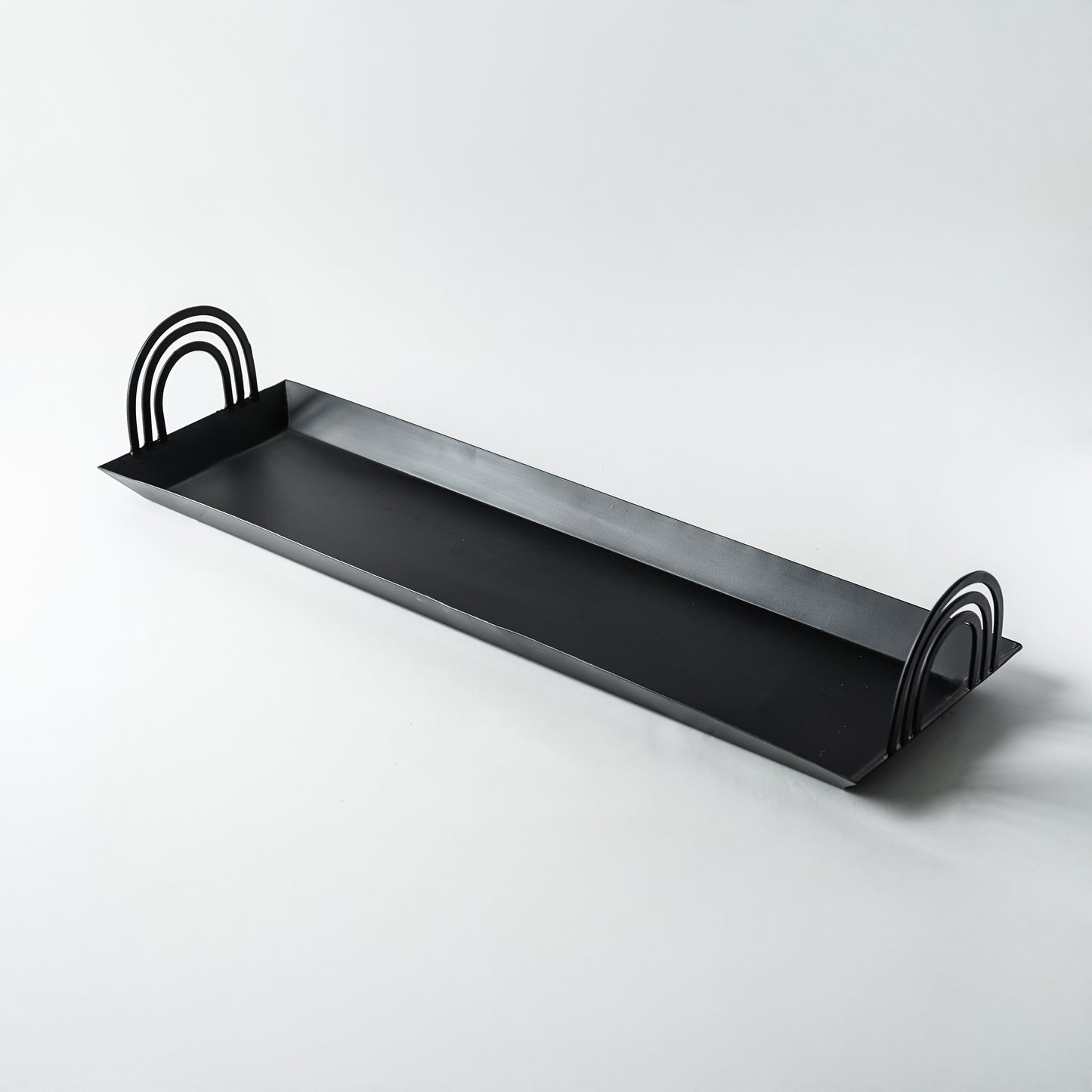 Shiloh Black Iron Tray | Long