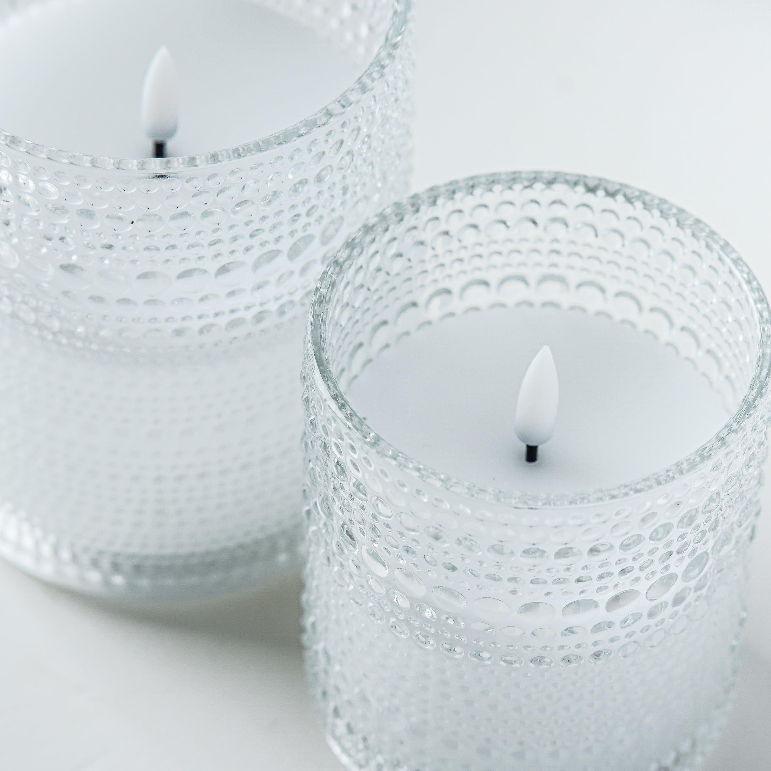 Depression Glass Flameless Candle