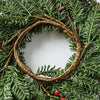 Real Touch Pine & Red Berry Candle Ring – 16”