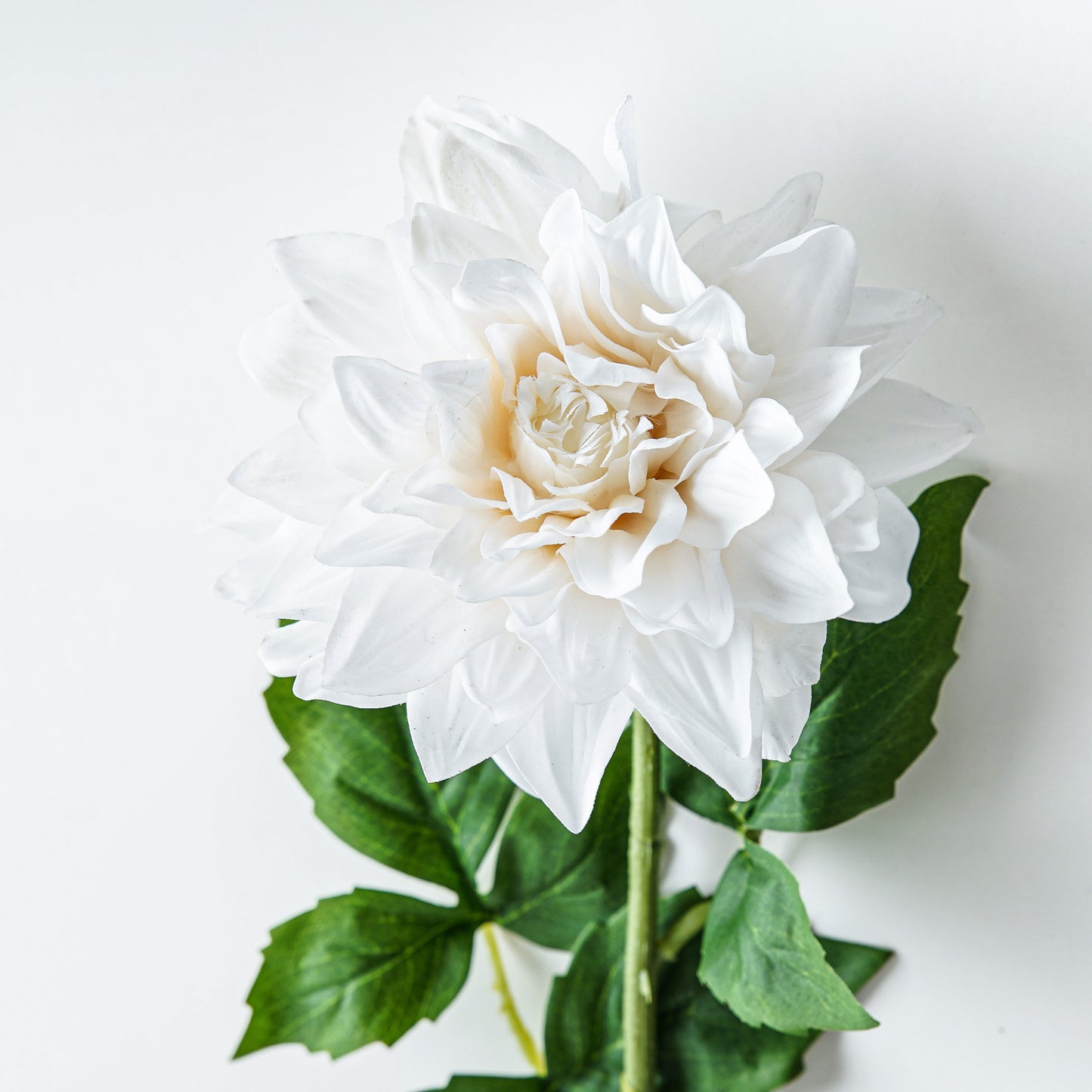 Real Touch Dahlia Stem | White