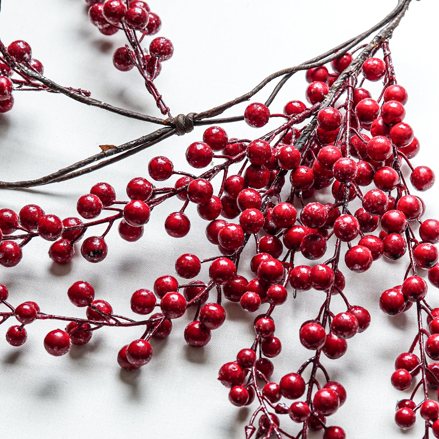 Weatherproof Icy Red Berry Garland