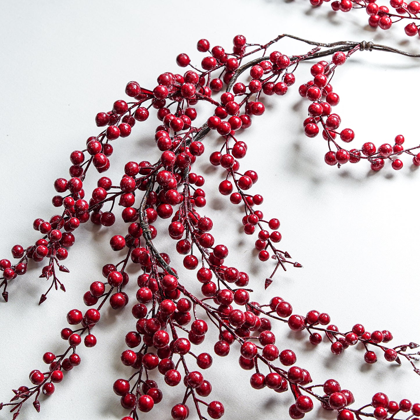 Weatherproof Icy Red Berry Garland