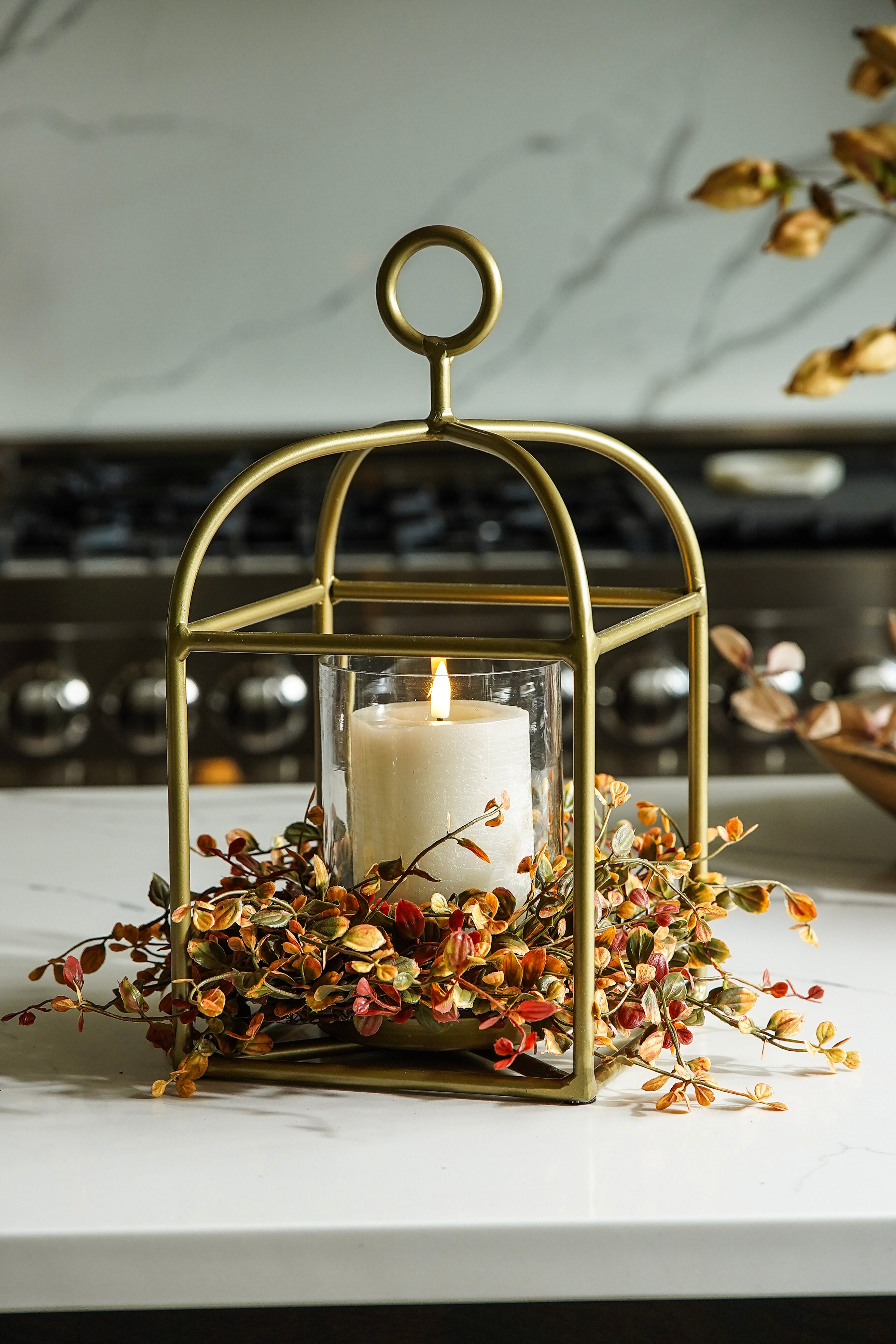 Brushed Gold Iron Lantern