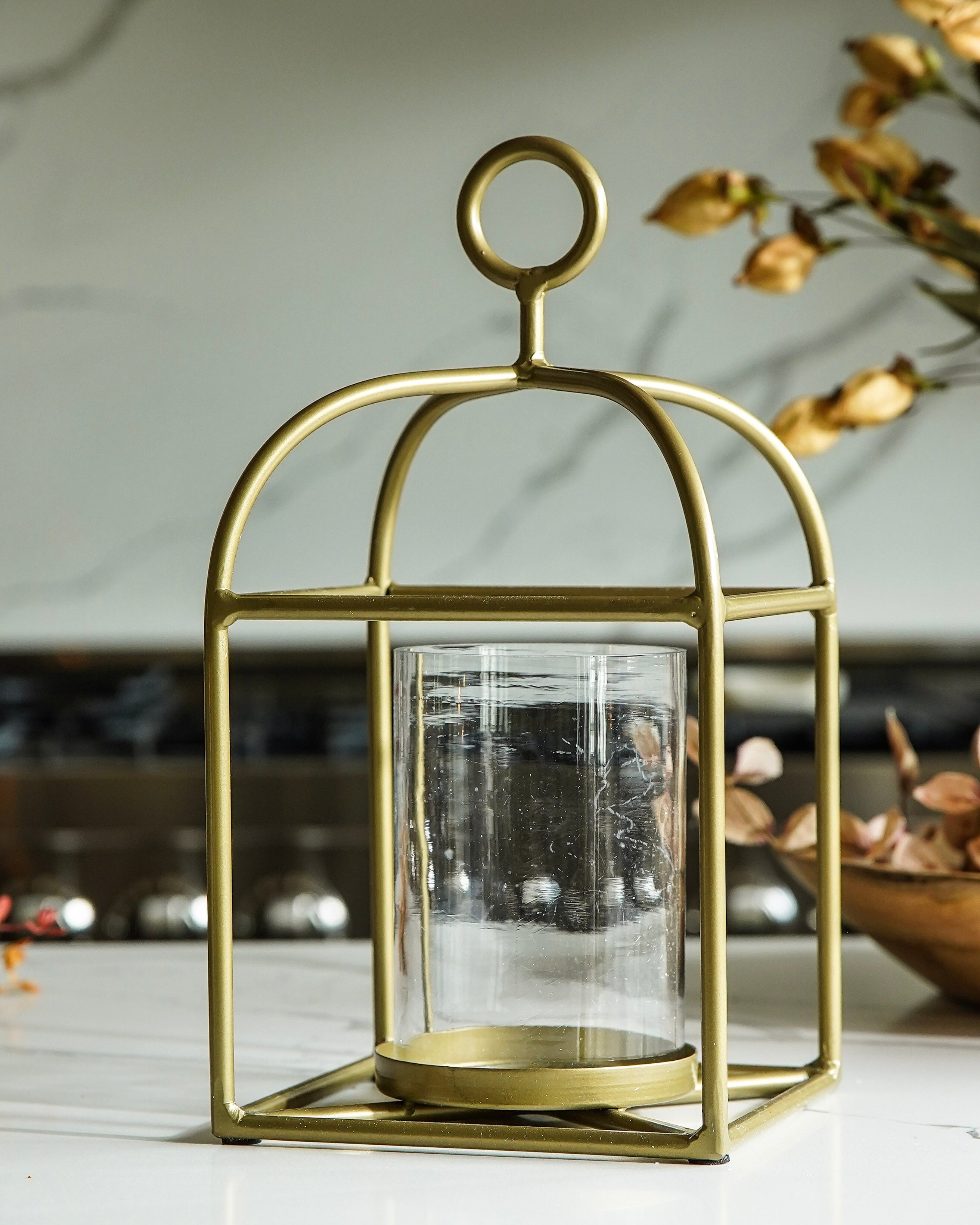 Brushed Gold Iron Lantern