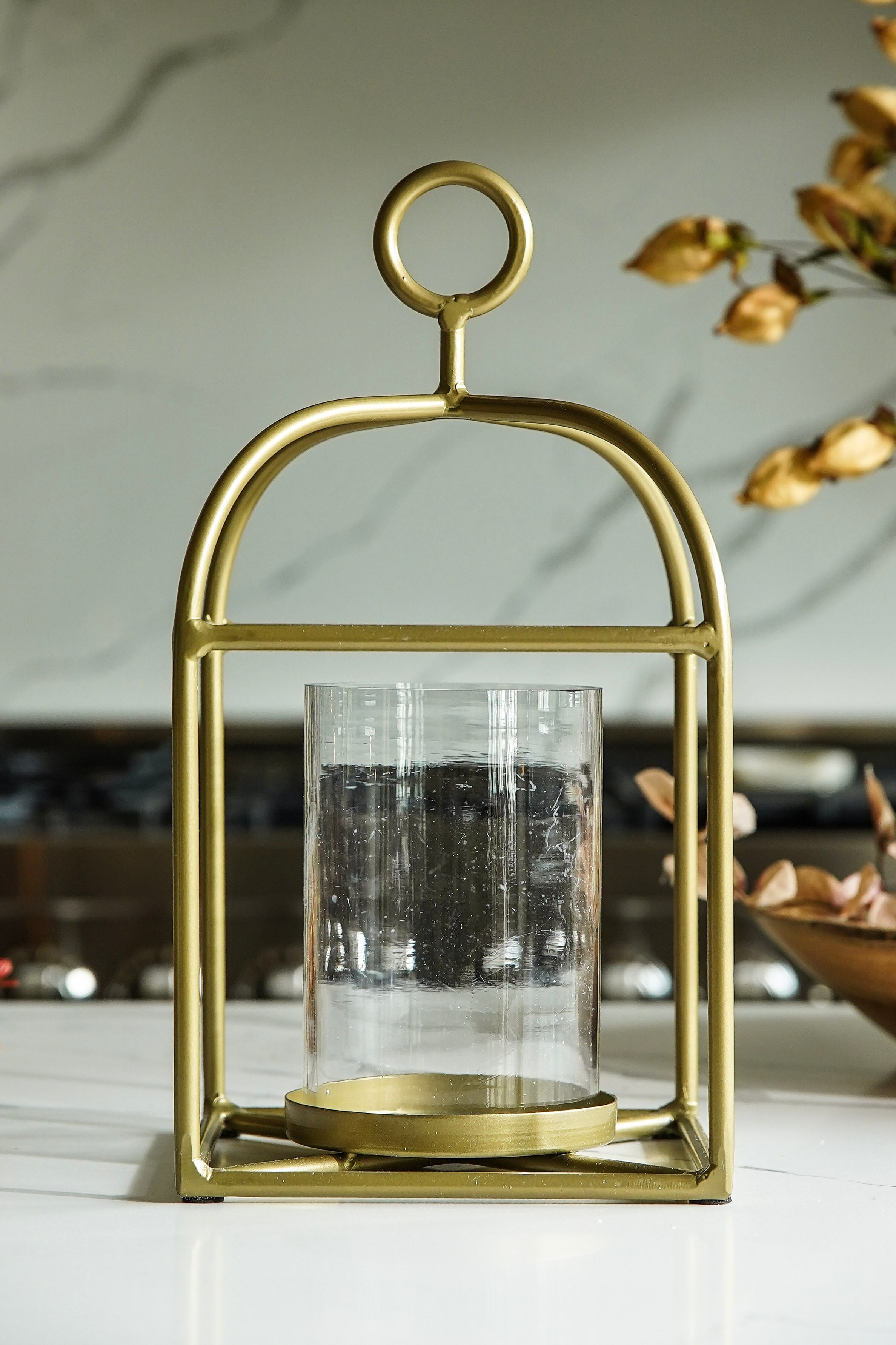 Brushed Gold Iron Lantern