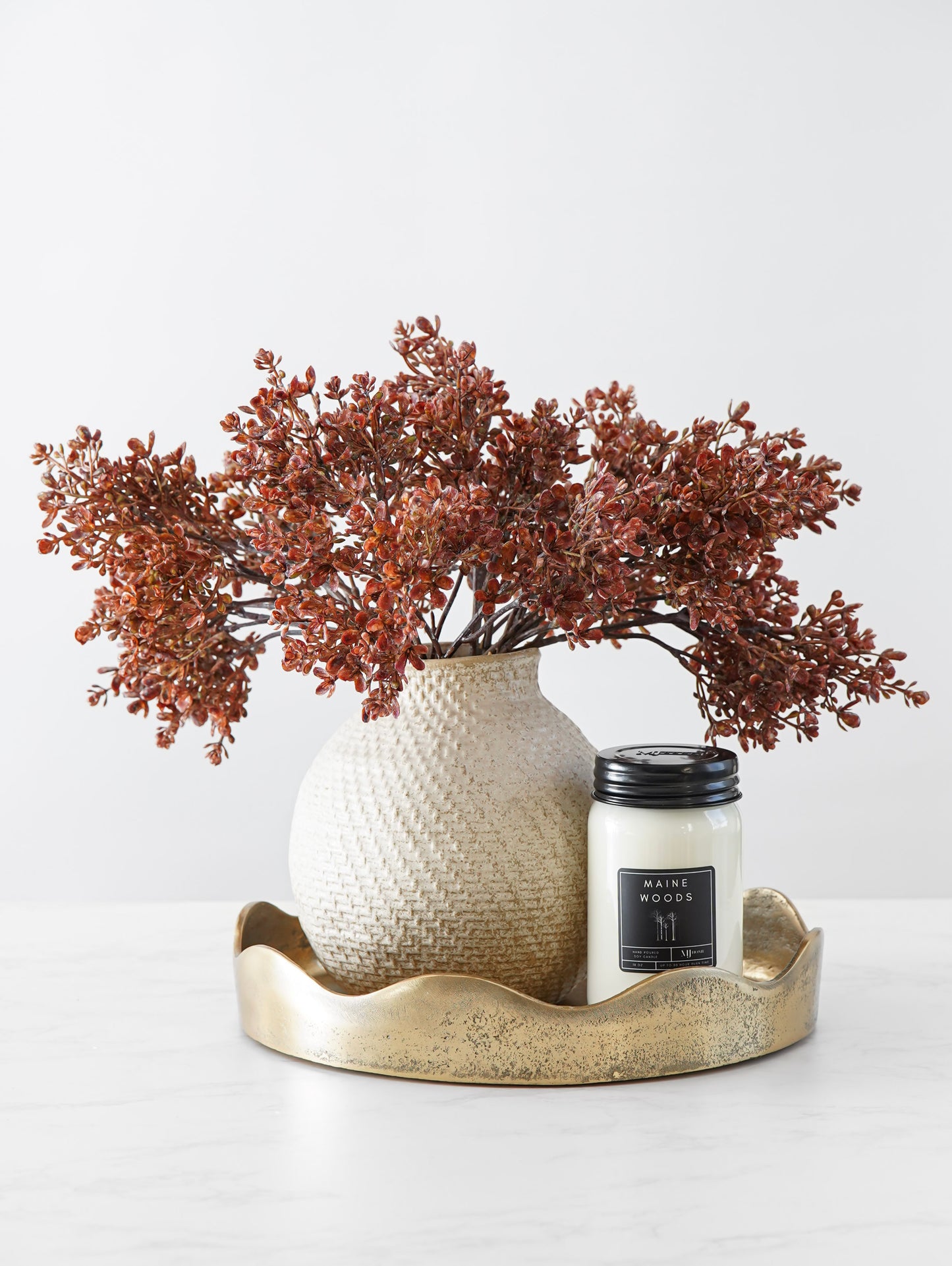 Evelyn Neutral Weave Vase