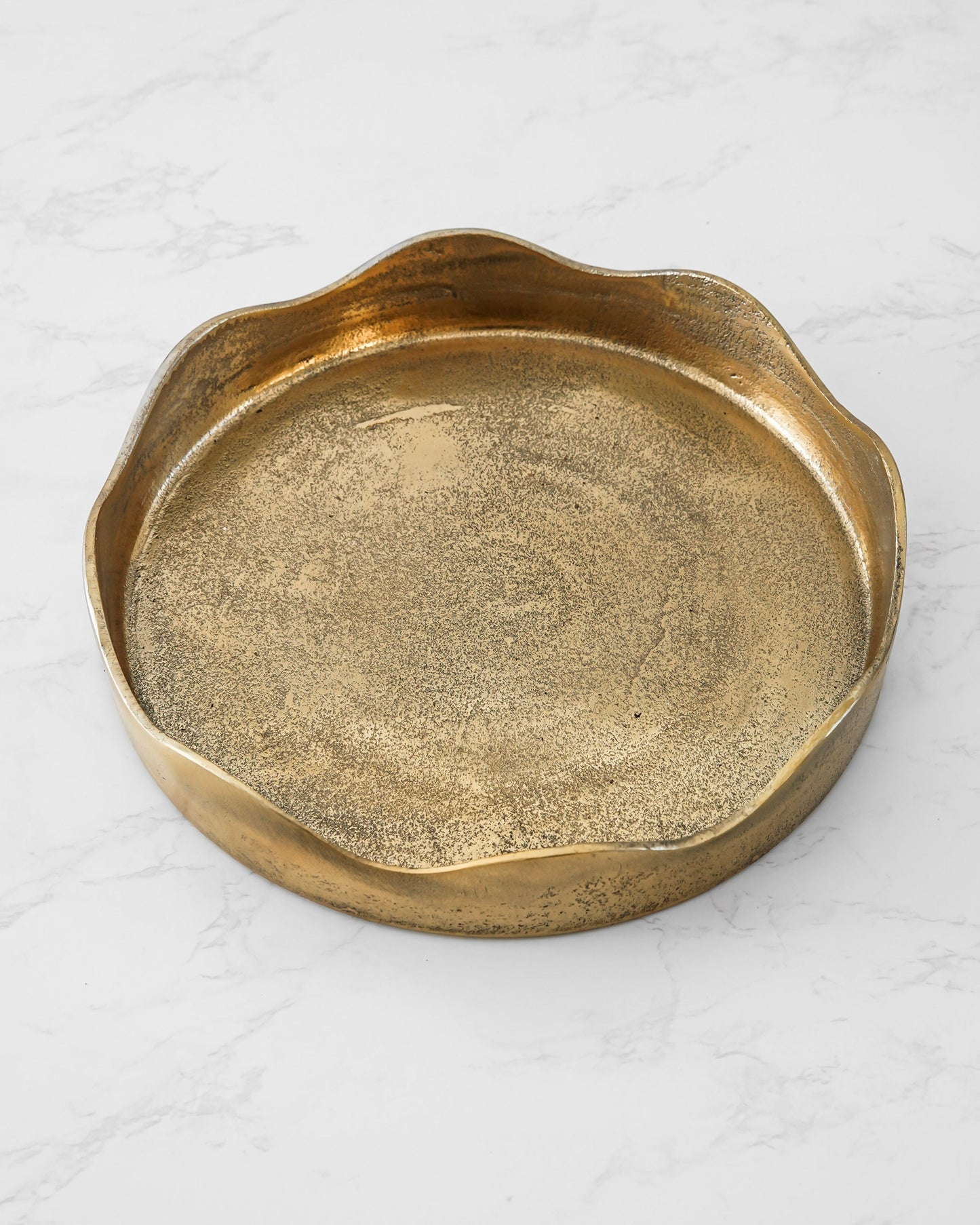 Gold Iron Scalloped Tray