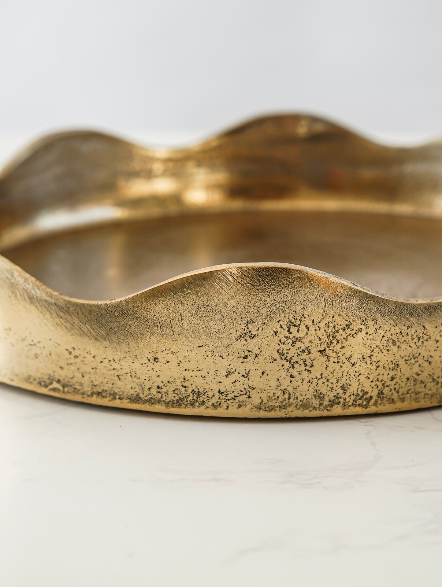Gold Iron Scalloped Tray