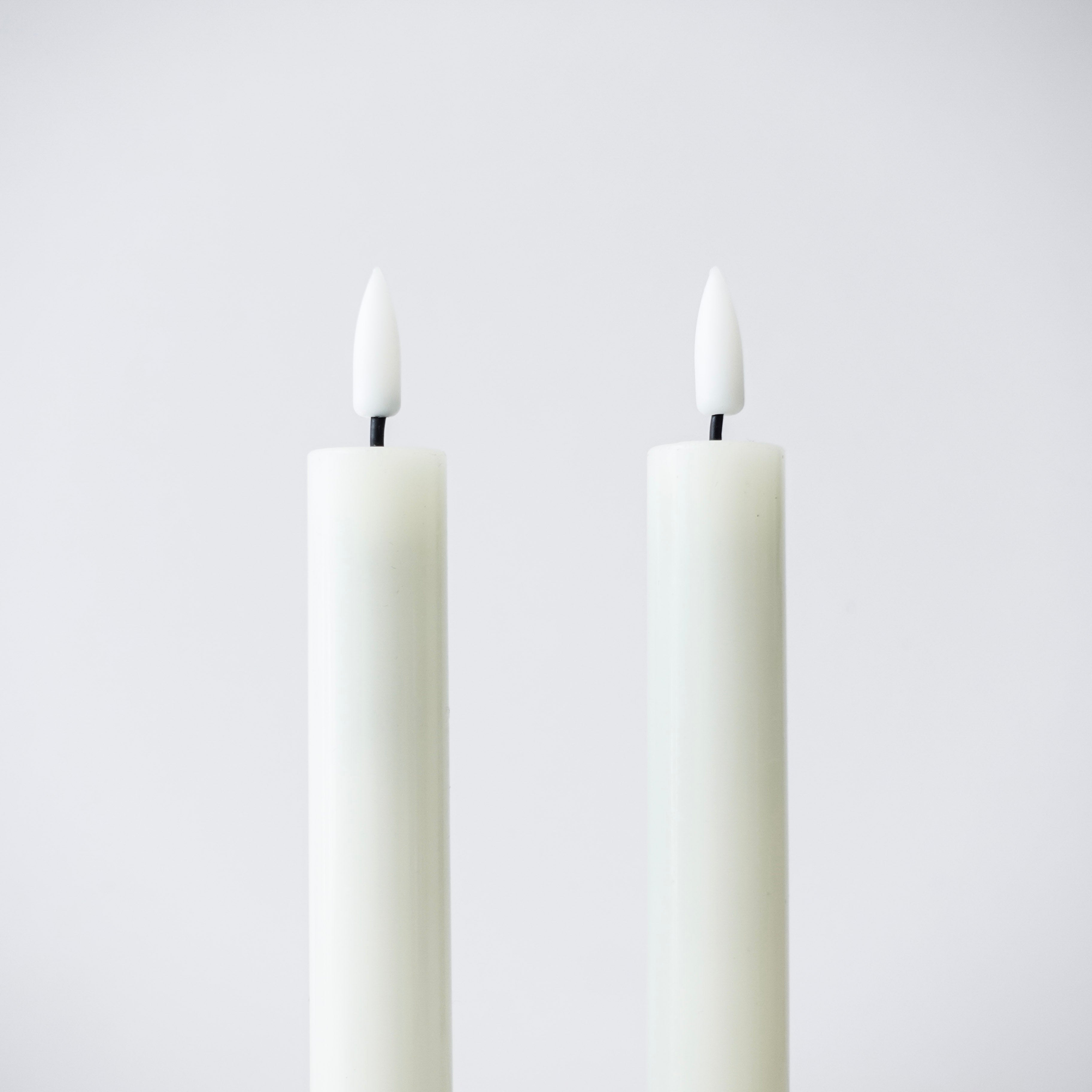 Ivory Flameless Taper Set