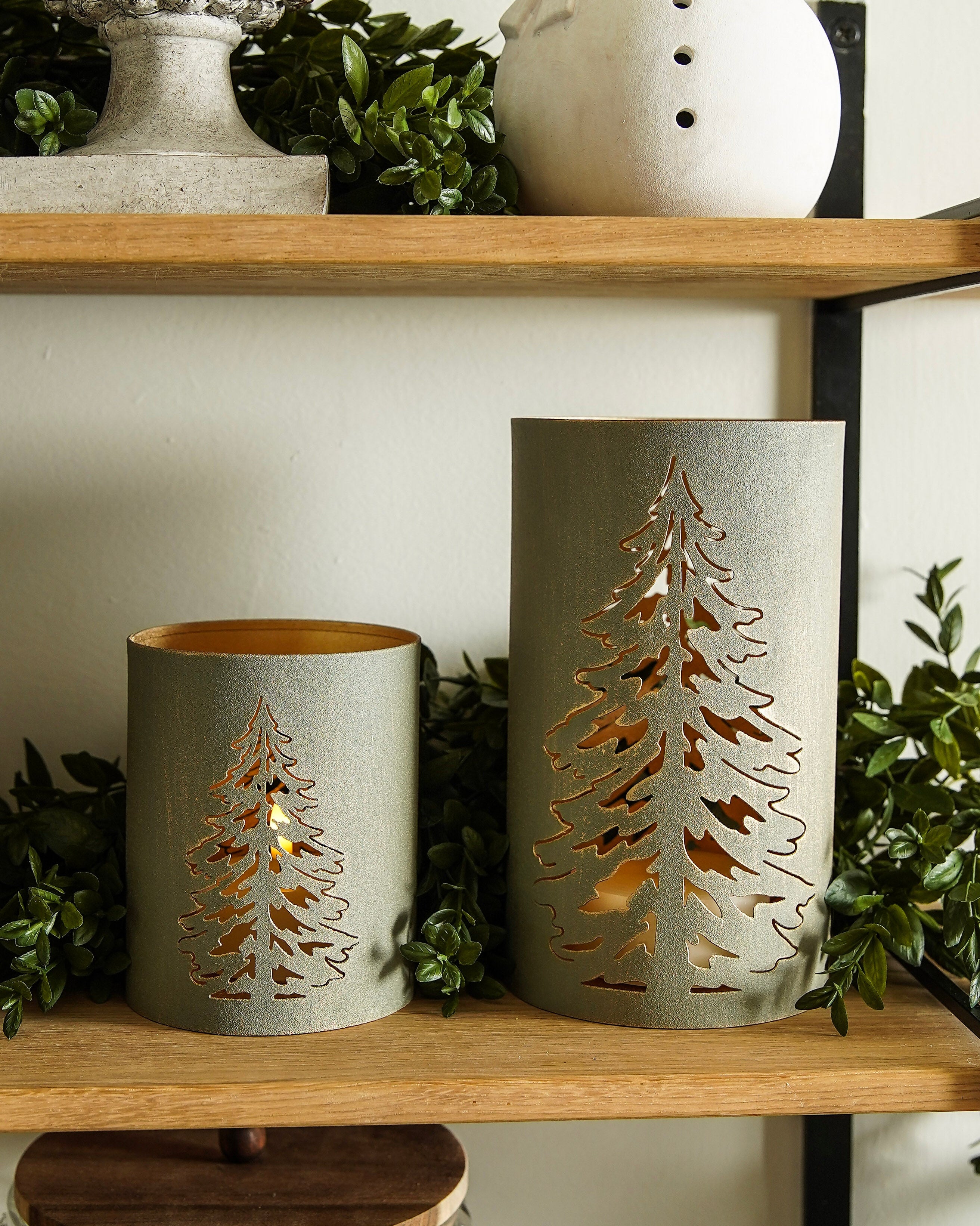 Evergreen Tree Cutout Lantern