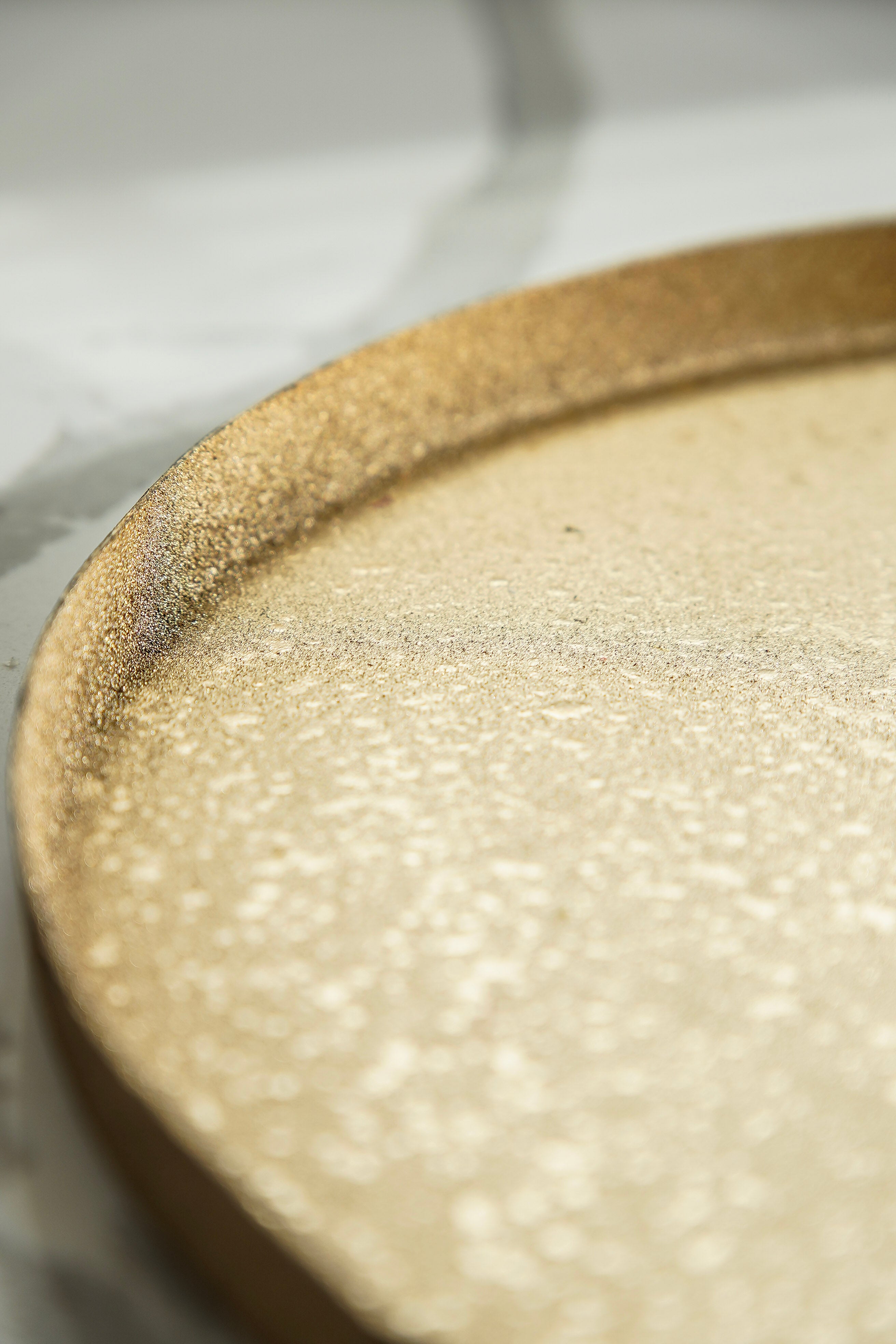 Gold Textured Metal Tray