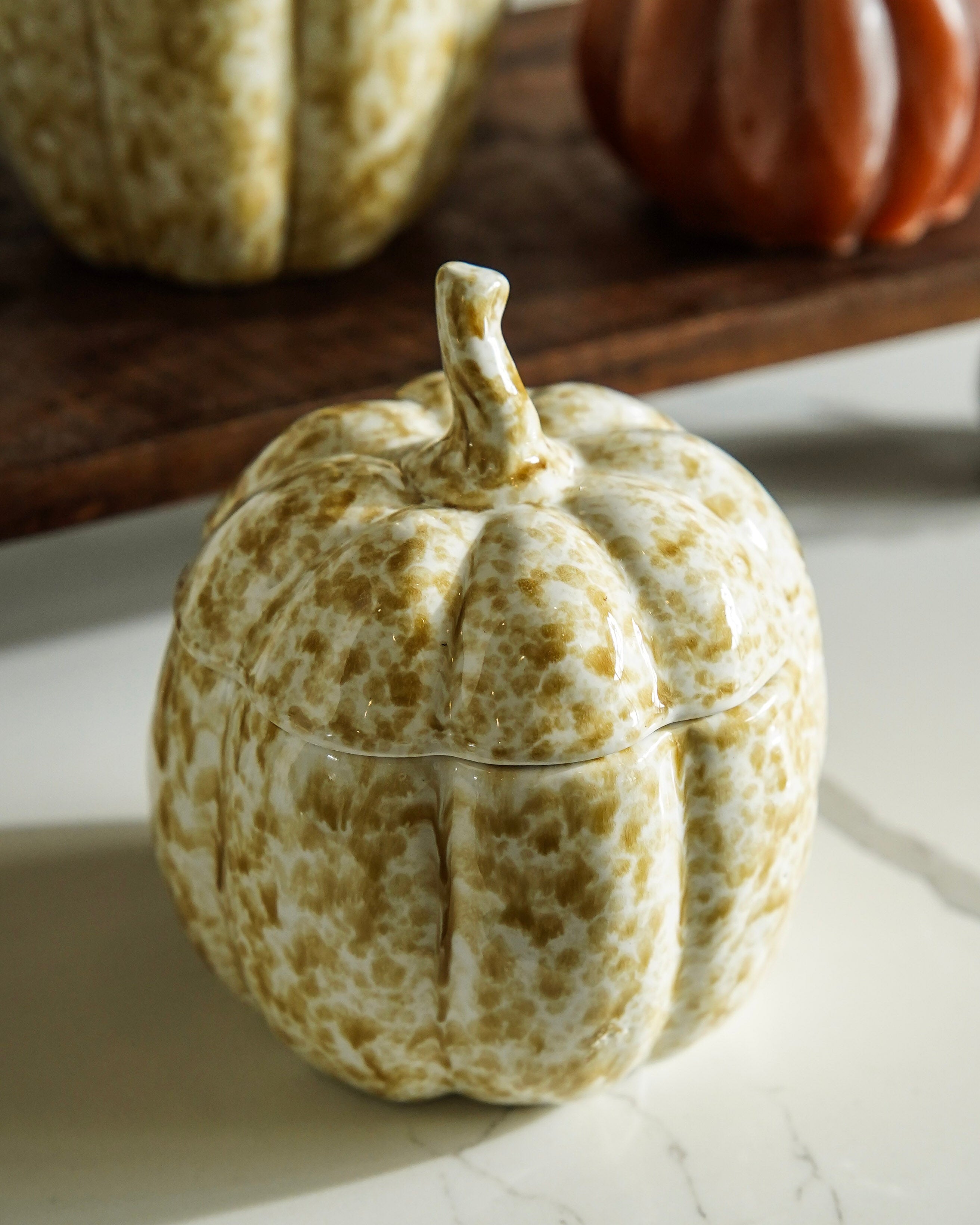 Evelyn Stoneware Pumpkin Jar