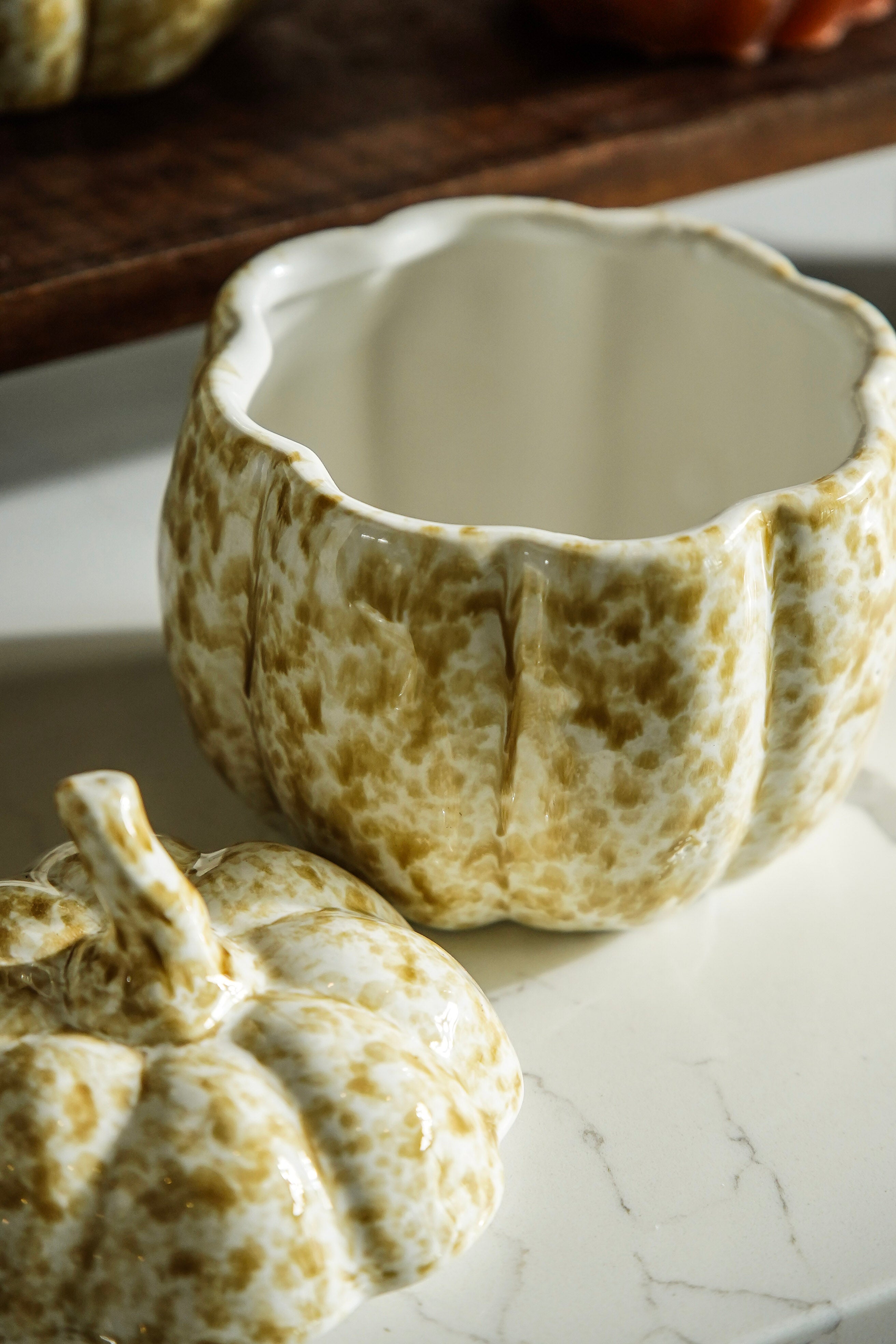 Evelyn Stoneware Pumpkin Jar