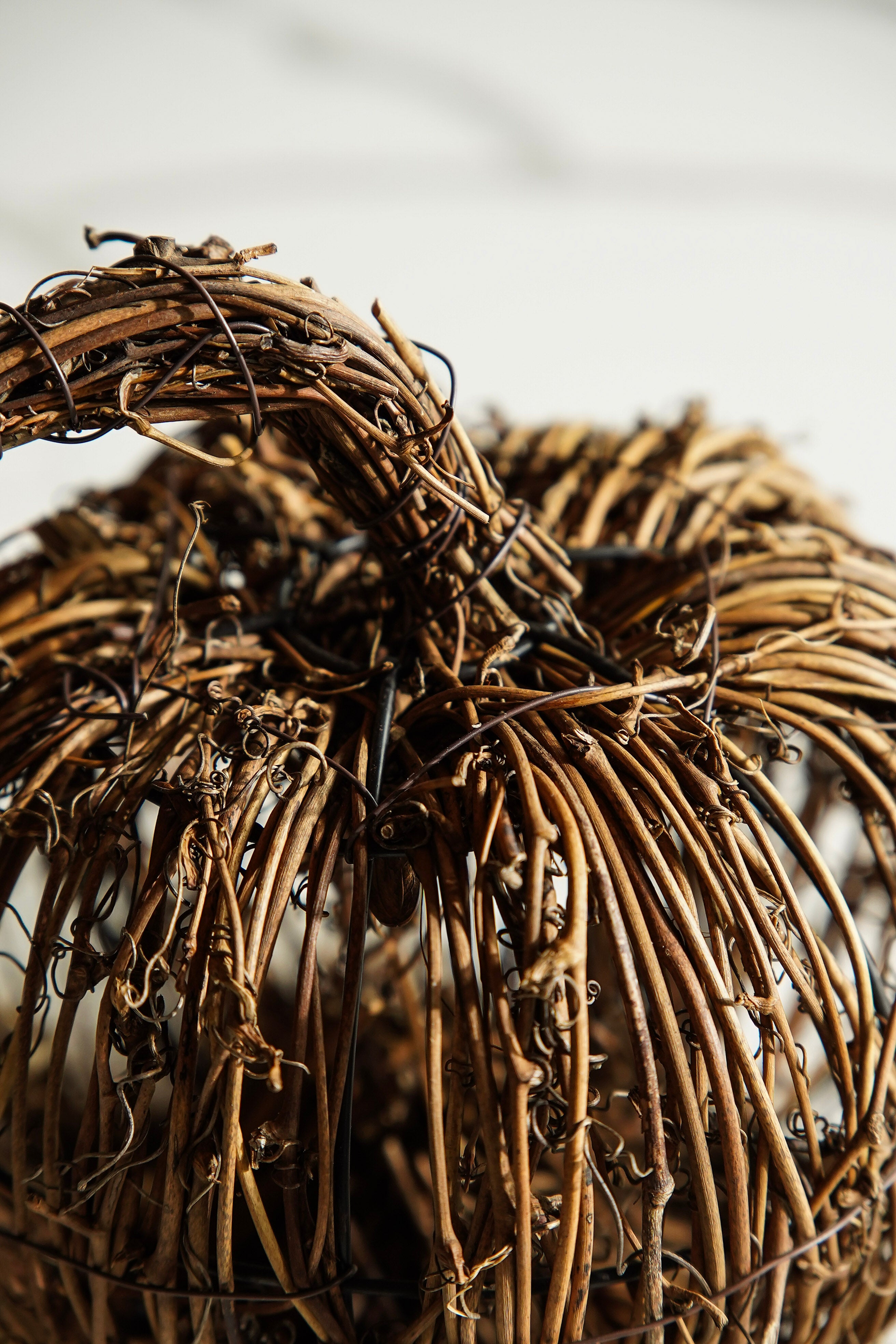 Natural Twig Pumpkin | Large