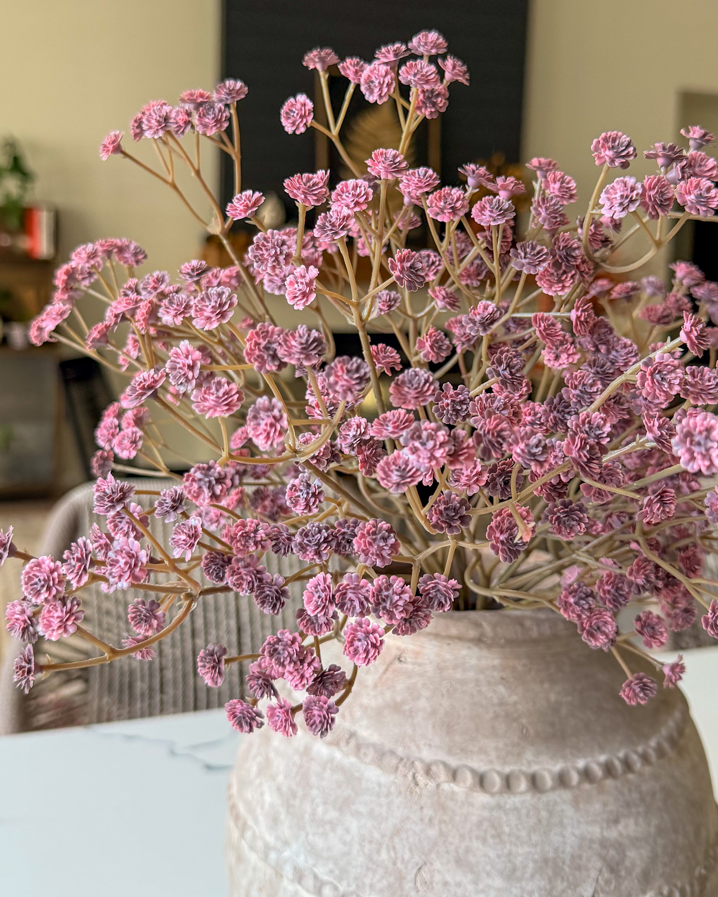 Real Touch Plum Baby’s Breath Bunch