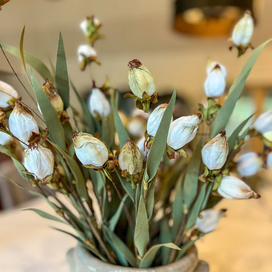 Lantern Bud Layering Stem | Cream Faux Fall Floral