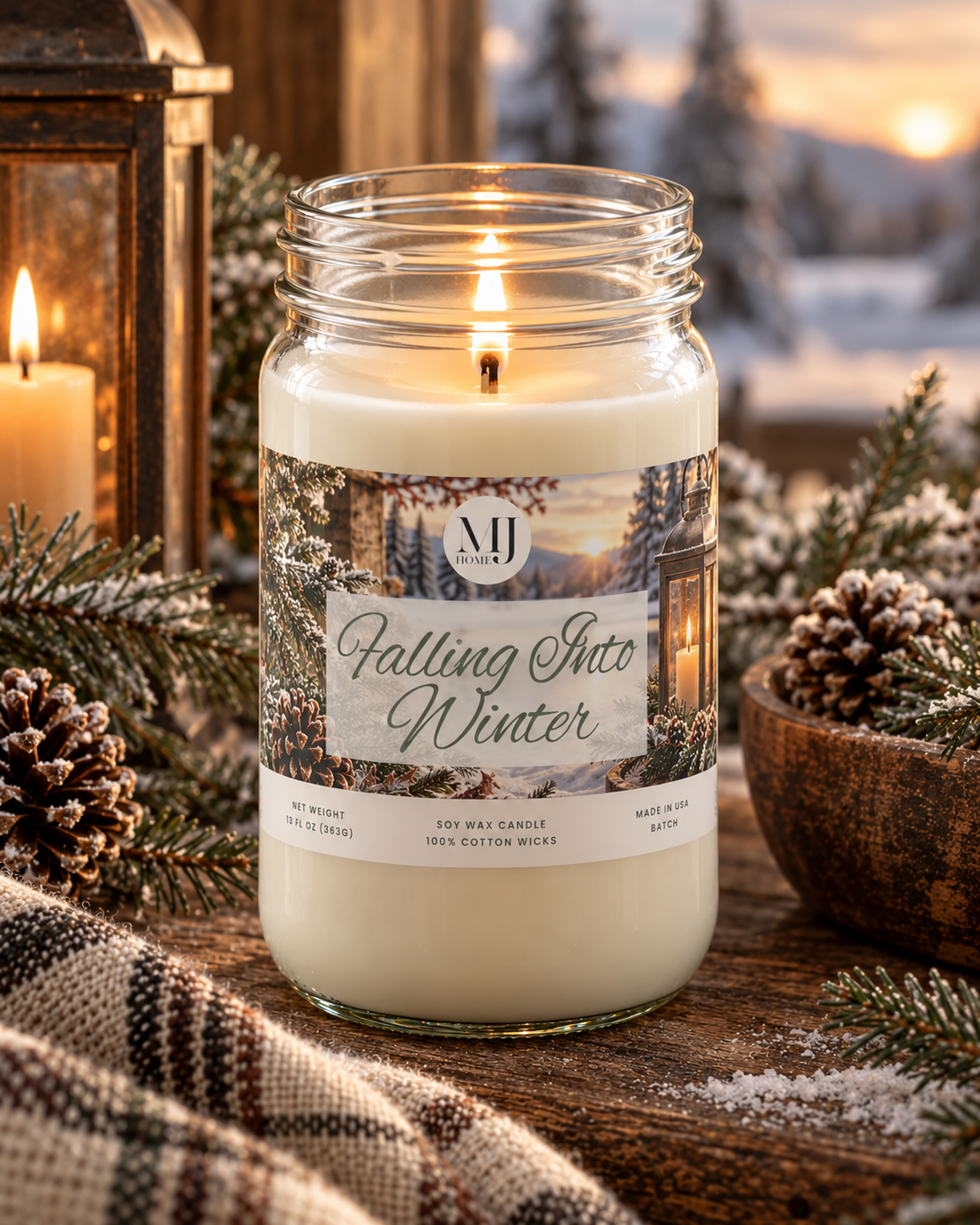 Falling Into Winter | Mason Jar Candle
